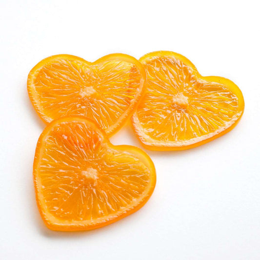 ハーバリウム用 輪切り ハートオレンジ