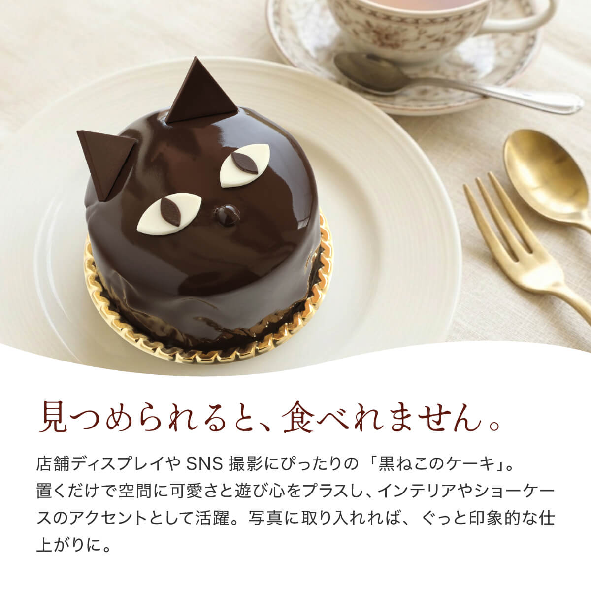 食べられない 黒ねこのケーキ